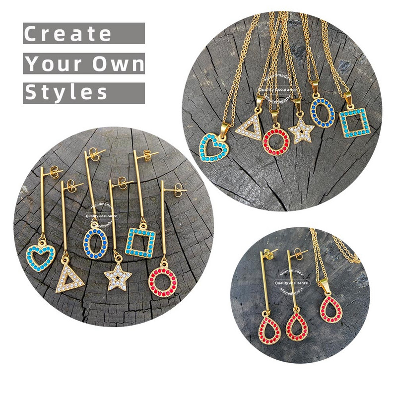 5 bucăți pandantive din oțel inoxidabil cu piatră de naștere pentru fabricarea de bijuterii, brățări, colier, descoperiri de farmec pătrat