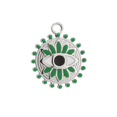 5 komada emajliranih privjesaka od nehrđajućeg čelika za sunčanje, zlatne pureće oči, privjesci za izradu nakita DIY rukotvorine, veleprodaja