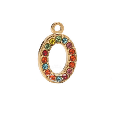 5 komada kristalnih ovalnih perli od nehrđajućeg čelika, privjesci, privjesci s dijamantima Nakit za djevojčice, žene, uradi sam ogrlica