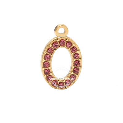 5 komada kristalnih ovalnih perli od nehrđajućeg čelika, privjesci, privjesci s dijamantima Nakit za djevojčice, žene, uradi sam ogrlica