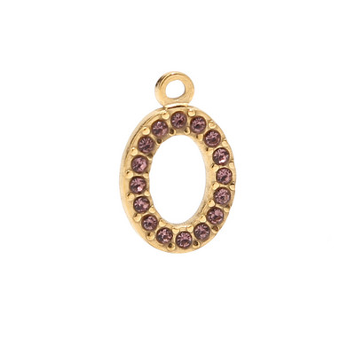 5 komada kristalnih ovalnih perli od nehrđajućeg čelika, privjesci, privjesci s dijamantima Nakit za djevojčice, žene, uradi sam ogrlica