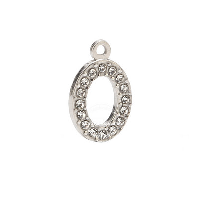 5 komada kristalnih ovalnih perli od nehrđajućeg čelika, privjesci, privjesci s dijamantima Nakit za djevojčice, žene, uradi sam ogrlica