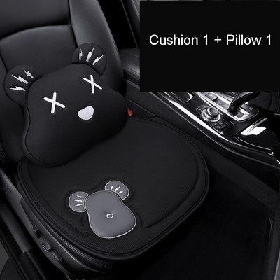 Komplet jastuka za automobil crtani jastuk za glavu četiri godišnja doba univerzalni jednodijelni prozračni trodijelni zimski slatki laneni jastuk