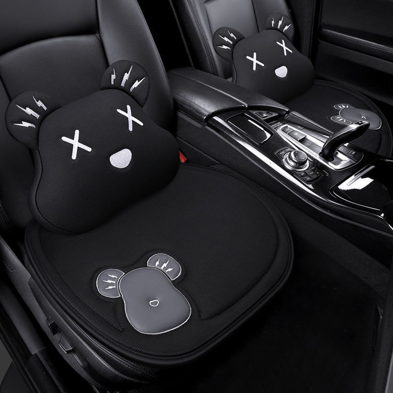 Komplet jastuka za automobil crtani jastuk za glavu četiri godišnja doba univerzalni jednodijelni prozračni trodijelni zimski slatki laneni jastuk