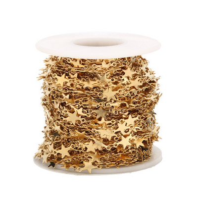 1 metar lemljeni ručno izrađeni lanac od nehrđajućeg čelika Zlatni disk trokut zvijezda srce romb karika lančić za DIY izradu ogrlice narukvice