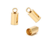 10 komada Fit 3mm 4mm 5mm 6mm kožne završne kapice od nehrđajućeg čelika za izradu nakita, privjesaka, ogrlica, narukvica