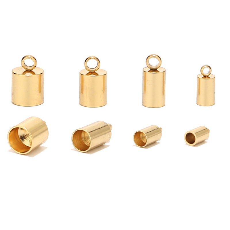 10 komada Fit 3mm 4mm 5mm 6mm kožne završne kapice od nehrđajućeg čelika za izradu nakita, privjesaka, ogrlica, narukvica