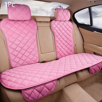 Универсални плюшени комплекти калъфи за автомобилни седалки за жени Розова възглавница за седалка Протектор Мат Калъф за автомобил Подходящ за повечето аксесоари за интериора на автомобила