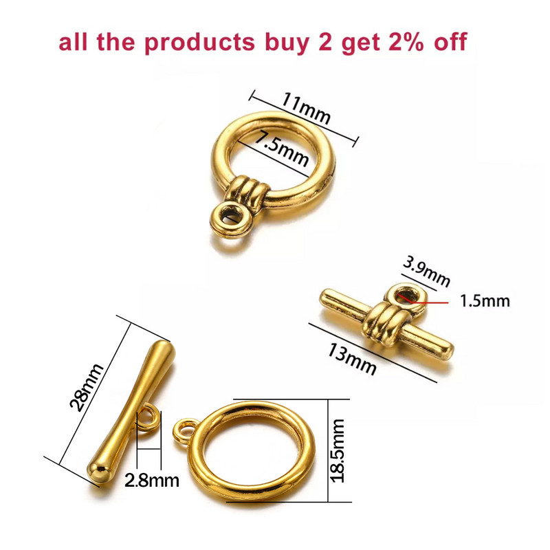 10-20Set/Lot Zlatne boje OT Preklopne kopče Kuke Konektori za zaključavanje nakita za DIY narukvice i ogrlice Dodaci za izradu nakita