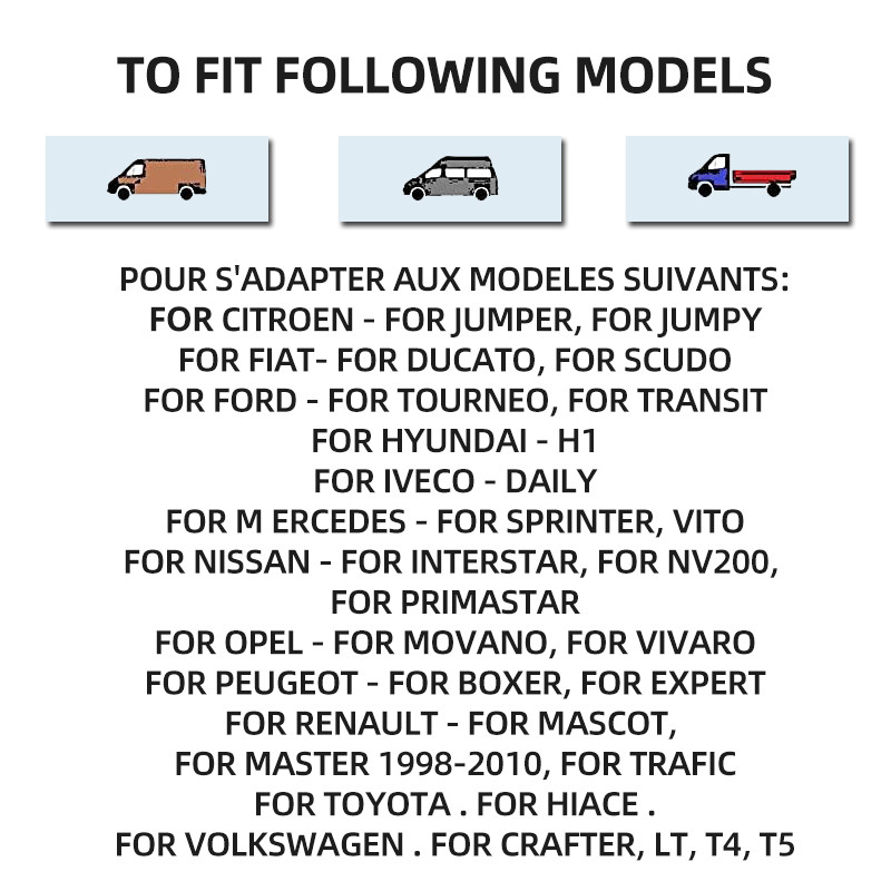 1+2 üléshuzat autós üléshuzat Transporterhez/Van Jacquard PU bőrhöz Renault Maste 2-höz Peugeothoz 1996 fordhoz VW T4-hez