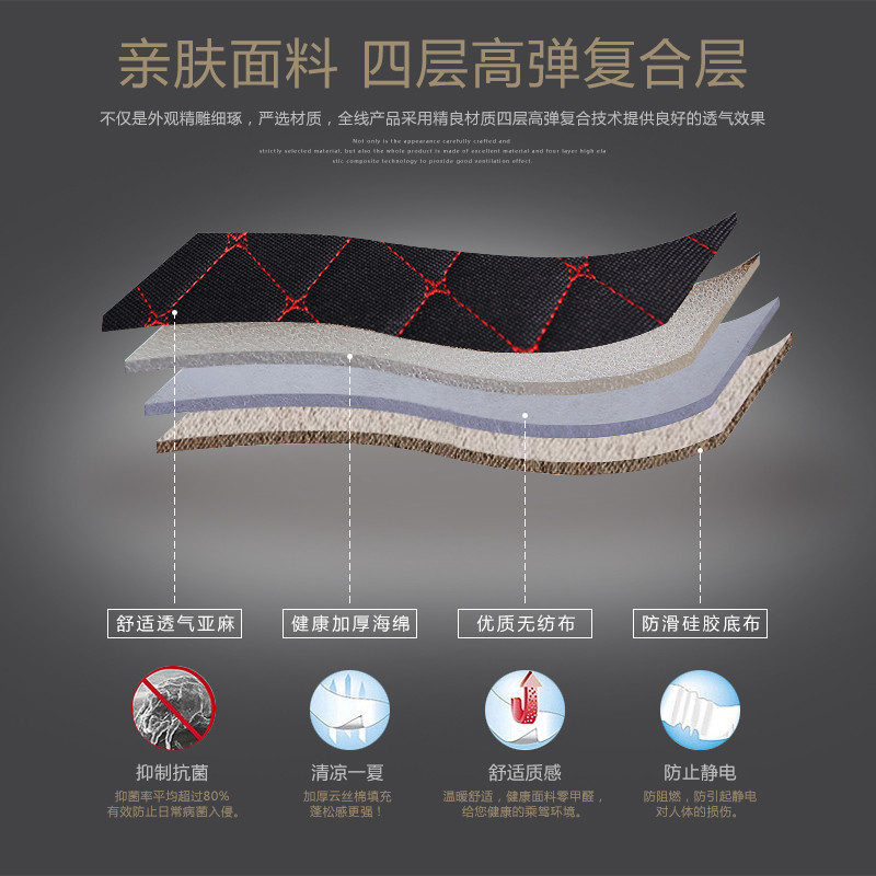 Lininiai automobilio sėdynių užvalkalai salone Automobiliai priekinės atlošo sėdynės pagalvėlės Universalus Four Seasons Protector Kilimėliai Užvalkalai Sėdynės komplektas