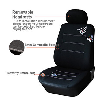 AUTOYOUTH Пълен комплект калъфи за автомобилни седалки Универсално монтиране Разделена задна пейка пеперуда за Pajero 4 за Kia за Skoda karog 2021 за Hyunda