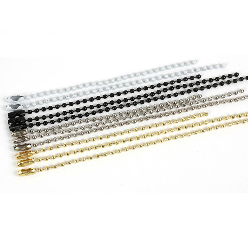 50 kom/lot 10 12 15 20 CM dužine 2,4 mm lančići s kuglastim perlama Odgovara privjesku za ključeve/privjesku za ključeve/lutkama/naljepnici Priključak za oznake za ruke DIY izrada nakita