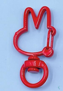 10 komada metalno obojenih šarenih 36x18 mm lijepih zečeva, rotirajućih jastoga s kopčom, konektora za privjesak za ključeve za izradu nakita za DIY privjesak