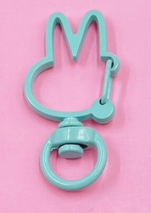 10 komada metalno obojenih šarenih 36x18 mm lijepih zečeva, rotirajućih jastoga s kopčom, konektora za privjesak za ključeve za izradu nakita za DIY privjesak