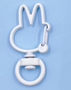 10 komada metalno obojenih šarenih 36x18 mm lijepih zečeva, rotirajućih jastoga s kopčom, konektora za privjesak za ključeve za izradu nakita za DIY privjesak