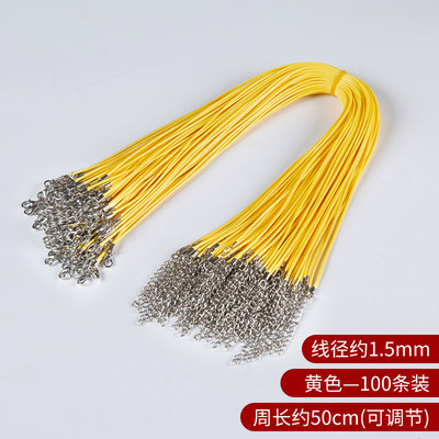 10 kom/lot promjera 1,5/2 mm ogrlica od prave kožne uzice s kopčom, podesivo pleteno uže za DIY ogrlicu, izradu nakita