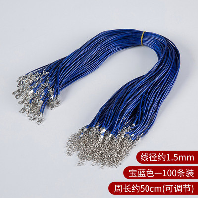 10 kom/lot promjera 1,5/2 mm ogrlica od prave kožne uzice s kopčom, podesivo pleteno uže za DIY ogrlicu, izradu nakita