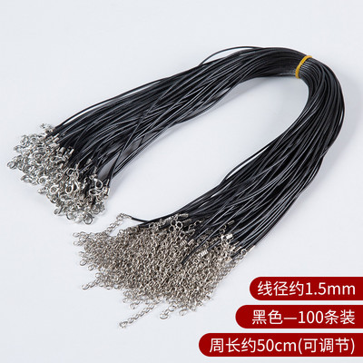 10 kom/lot promjera 1,5/2 mm ogrlica od prave kožne uzice s kopčom, podesivo pleteno uže za DIY ogrlicu, izradu nakita