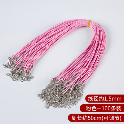 10 kom/lot promjera 1,5/2 mm ogrlica od prave kožne uzice s kopčom, podesivo pleteno uže za DIY ogrlicu, izradu nakita