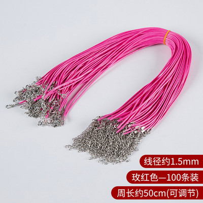 10 kom/lot promjera 1,5/2 mm ogrlica od prave kožne uzice s kopčom, podesivo pleteno uže za DIY ogrlicu, izradu nakita