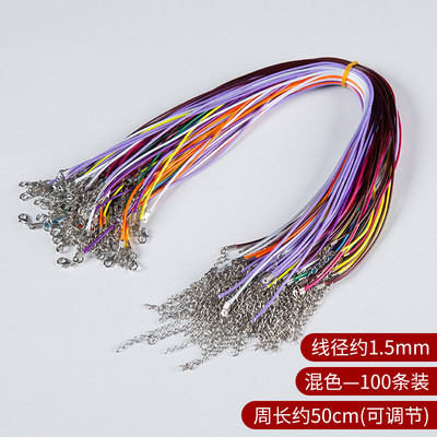 10 kom/lot promjera 1,5/2 mm ogrlica od prave kožne uzice s kopčom, podesivo pleteno uže za DIY ogrlicu, izradu nakita