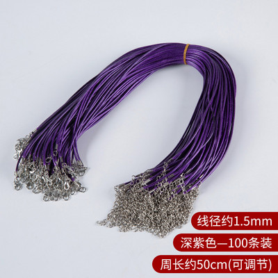 10 kom/lot promjera 1,5/2 mm ogrlica od prave kožne uzice s kopčom, podesivo pleteno uže za DIY ogrlicu, izradu nakita