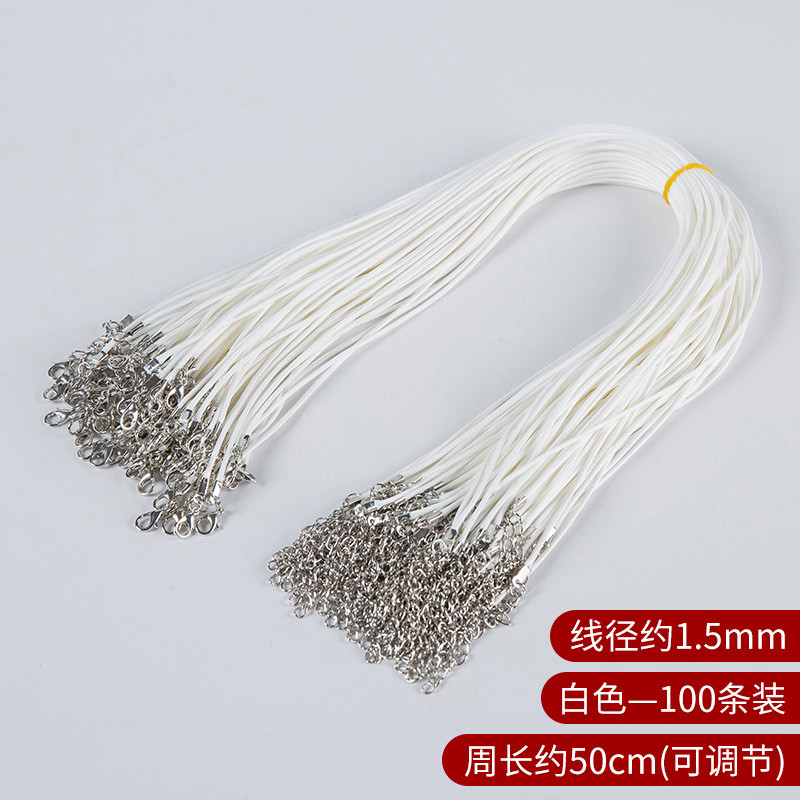 10 kom/lot promjera 1,5/2 mm ogrlica od prave kožne uzice s kopčom, podesivo pleteno uže za DIY ogrlicu, izradu nakita