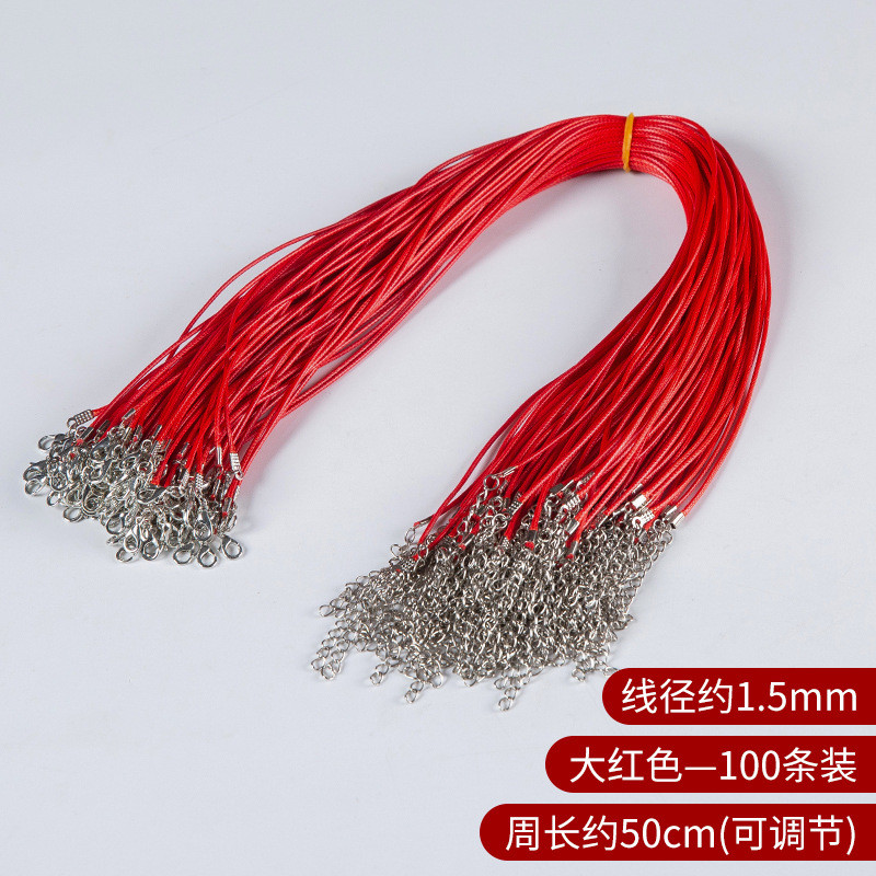 10 kom/lot promjera 1,5/2 mm ogrlica od prave kožne uzice s kopčom, podesivo pleteno uže za DIY ogrlicu, izradu nakita