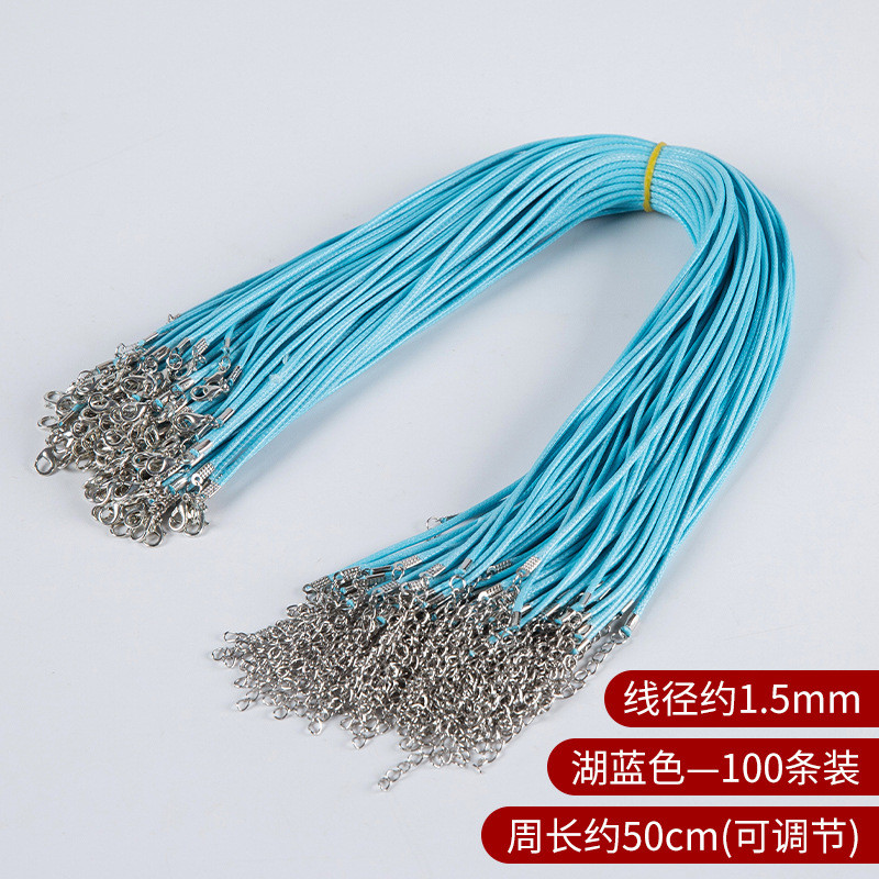 10 kom/lot promjera 1,5/2 mm ogrlica od prave kožne uzice s kopčom, podesivo pleteno uže za DIY ogrlicu, izradu nakita