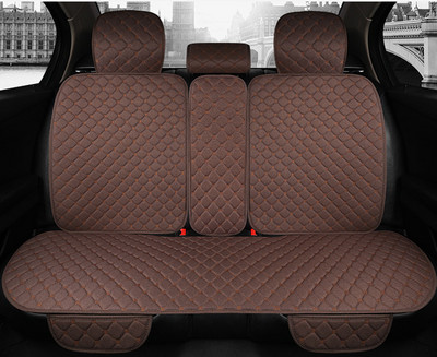 Lanena navlaka za autosjedalicu Prozračna velika veličina Automatski jastuk za sjedalo Zaštitnik Prednja stražnja stražnja podloga za sjedalo s naslonom za automobil SUV Kombi