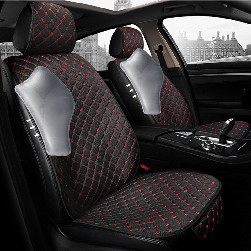 Lanena navlaka za autosjedalicu Prozračna velika veličina Automatski jastuk za sjedalo Zaštitnik Prednja stražnja stražnja podloga za sjedalo s naslonom za automobil SUV Kombi