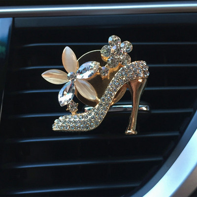Car Air Outlet parfüm Clip Crystal magassarkú autós szellőző klip légkondicionáló parfüm Belső dekoráció Kreatív Dropship Új