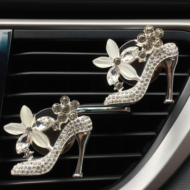 Car Air Outlet parfüm Clip Crystal magassarkú autós szellőző klip légkondicionáló parfüm Belső dekoráció Kreatív Dropship Új