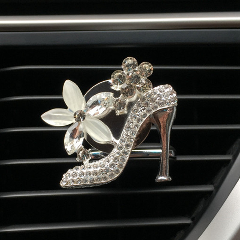 Car Air Outlet parfüm Clip Crystal magassarkú autós szellőző klip légkondicionáló parfüm Belső dekoráció Kreatív Dropship Új