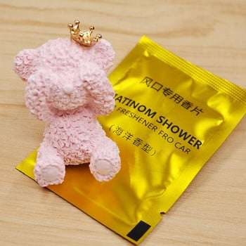 Vehicle Air Fresher Cute Crown Bear Aromatherapy Clip Vehicle Air Outlet Freshen Perfume Διακόσμηση αξεσουάρ αυτοκινήτου εσωτερικό