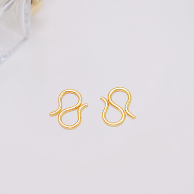 10 kom/lot Zlatna rodij boja S Kopča Bakar W/M Konektor za narukvicu za DIY ručno izrađenu ogrlicu Pribor za izradu nakita Zanati