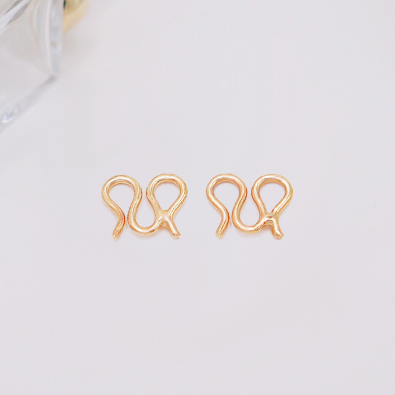 10 kom/lot Zlatna rodij boja S Kopča Bakar W/M Konektor za narukvicu za DIY ručno izrađenu ogrlicu Pribor za izradu nakita Zanati