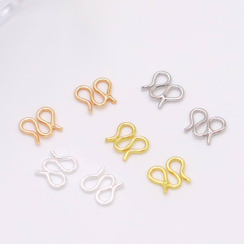 10 kom/lot Zlatna rodij boja S Kopča Bakar W/M Konektor za narukvicu za DIY ručno izrađenu ogrlicu Pribor za izradu nakita Zanati