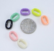 50 kom/lot 11x16 mm mješovitih boja Plastični ovalni konektor otvorenog lanca za DIY akrilnu narukvicu, ogrlicu Izrada nakita