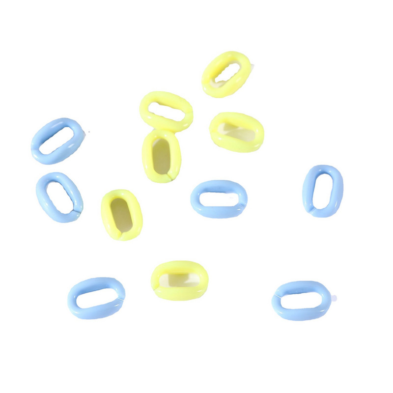50 kom/lot 11x16 mm mješovitih boja Plastični ovalni konektor otvorenog lanca za DIY akrilnu narukvicu, ogrlicu Izrada nakita