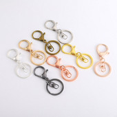 5 vnt/stal. Metalinis 30 mm raktų pakabukas, 70 mm ilgio omarų raktų pakabukas, skirtas papuošalams gaminti.