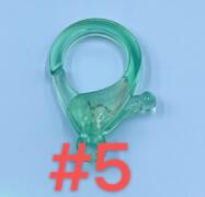 30 vnt. / partijoje 15x25 mm saldainių spalvos permatomos plastikinės užsegimo kabliukų galo jungtis, skirta „pasidaryk pats“ apyrankių karolių papuošalų priedams