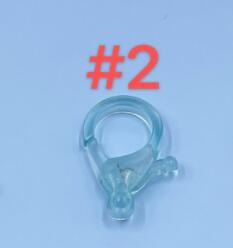 30 vnt. / partijoje 15x25 mm saldainių spalvos permatomos plastikinės užsegimo kabliukų galo jungtis, skirta „pasidaryk pats“ apyrankių karolių papuošalų priedams