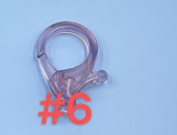 30 vnt. / partijoje 15x25 mm saldainių spalvos permatomos plastikinės užsegimo kabliukų galo jungtis, skirta „pasidaryk pats“ apyrankių karolių papuošalų priedams