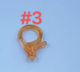 30 vnt. / partijoje 15x25 mm saldainių spalvos permatomos plastikinės užsegimo kabliukų galo jungtis, skirta „pasidaryk pats“ apyrankių karolių papuošalų priedams