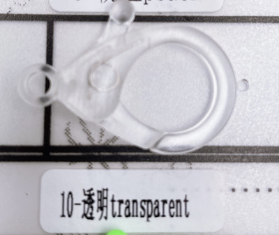 30 vnt. / partijoje 15x25 mm saldainių spalvos permatomos plastikinės užsegimo kabliukų galo jungtis, skirta „pasidaryk pats“ apyrankių karolių papuošalų priedams