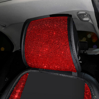 Bling automašīnas sēdekļu pārvalku komplekts, universāls, universāls, universāls automašīnas galvas paliktnis, meitenēm, rombveida auto salons, sēdekļu spilvenu aksesuāri sievietēm