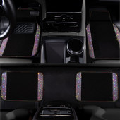 Automobilių grindų kilimėliai Kilimas Bling Crystal Diamond Sparkly Neslystantis PVC Pad Automotive Universal SUV Sedan Van 4vnt Girl Women