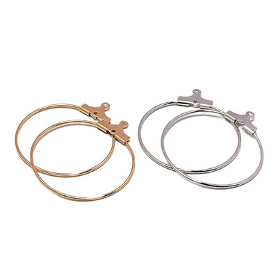 Eardrop Истинско злато, сребро, цветно покритие, кръгла примка, висулка, колие, обеца, аксесоари, талисмани, изработка на бижута Направи си сам материал, 8 бр.